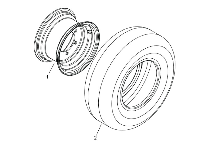 Колесо с ободом 14.0/65-16 14PR ST-155 AW TL 142 A8 (7200330040)